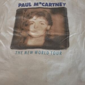 Vintage 1993 Paul McCartney “The New World Tour” Single Stitch Tee – Brockum XL
